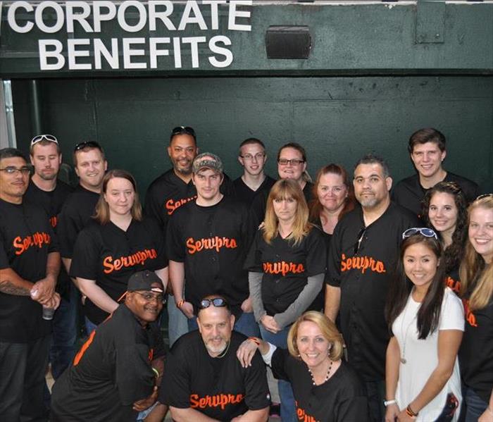 SERVPRO employees at a team building event